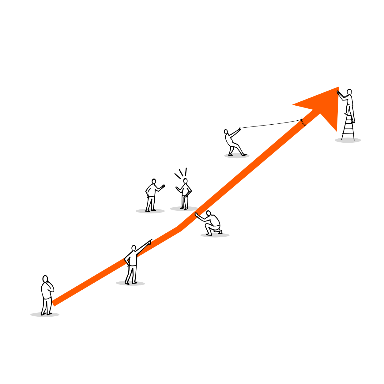 Ilustração da NOVUS representando crescimento, direção e organização.